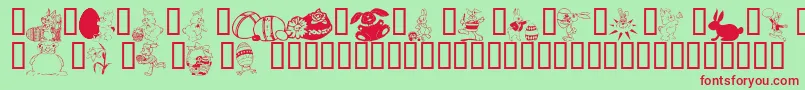 Wmeaster1 Font – Red Fonts on Green Background