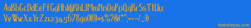 Шрифт Dspenser – оранжевые шрифты на синем фоне