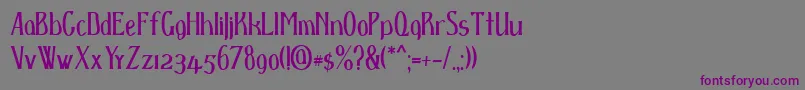 Dspenser Font – Purple Fonts on Gray Background