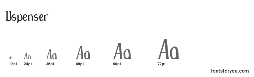 Dspenser Font Sizes