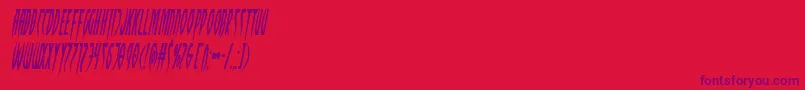 Inhumanitycondital Font – Purple Fonts on Red Background