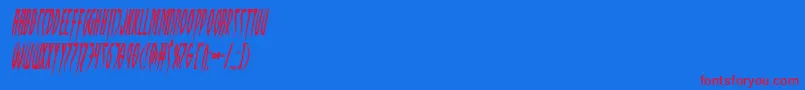 フォントInhumanitycondital – 赤い文字の青い背景