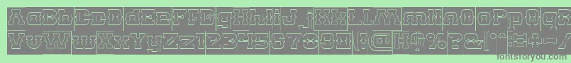 BillyTheKidHollowInverse Font – Gray Fonts on Green Background