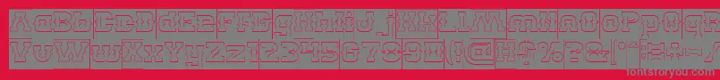 BillyTheKidHollowInverse Font – Gray Fonts on Red Background