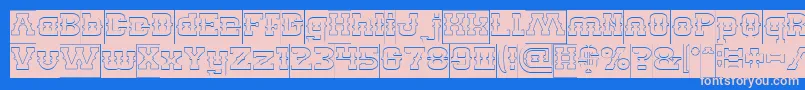 BillyTheKidHollowInverse Font – Pink Fonts on Blue Background