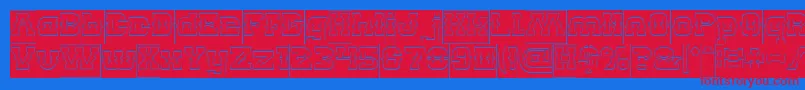 Police BillyTheKidHollowInverse – polices rouges sur fond bleu