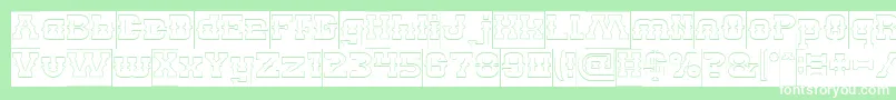 BillyTheKidHollowInverse Font – White Fonts on Green Background