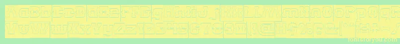 Police BillyTheKidHollowInverse – polices jaunes sur fond vert