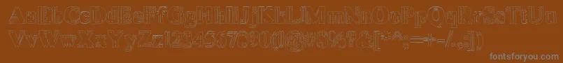 VibratoHollow Font – Gray Fonts on Brown Background