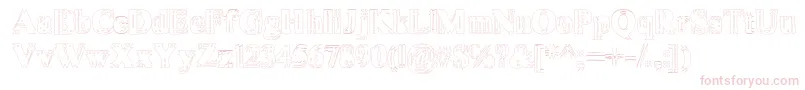 VibratoHollow Font – Pink Fonts on White Background