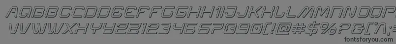 Miraclemercury3Dital Font – Black Fonts on Gray Background