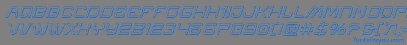 Miraclemercury3Dital Font – Blue Fonts on Gray Background