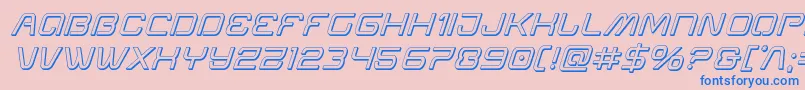 Miraclemercury3Dital Font – Blue Fonts on Pink Background