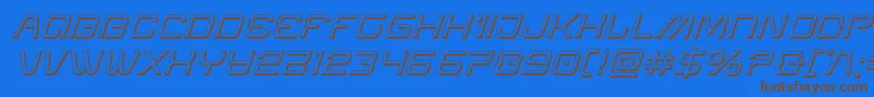 Miraclemercury3Dital Font – Brown Fonts on Blue Background