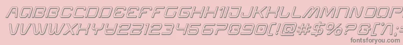 Miraclemercury3Dital Font – Gray Fonts on Pink Background