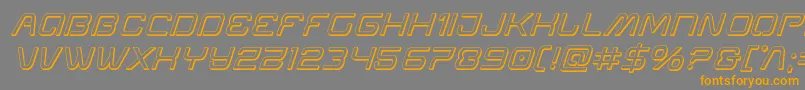 Miraclemercury3Dital-Schriftart – Orangefarbene Schriften auf grauem Hintergrund