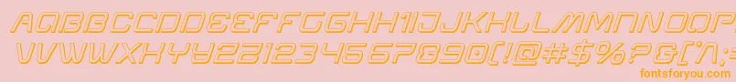 Miraclemercury3Dital-Schriftart – Orangefarbene Schriften auf rosa Hintergrund