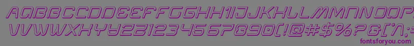 Miraclemercury3Dital Font – Purple Fonts on Gray Background