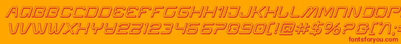 Miraclemercury3Dital Font – Red Fonts on Orange Background