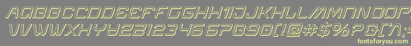 Miraclemercury3Dital Font – Yellow Fonts on Gray Background
