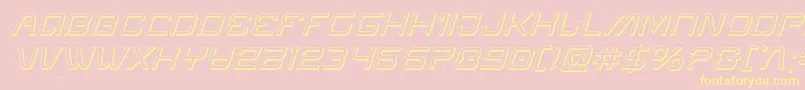 Miraclemercury3Dital Font – Yellow Fonts on Pink Background