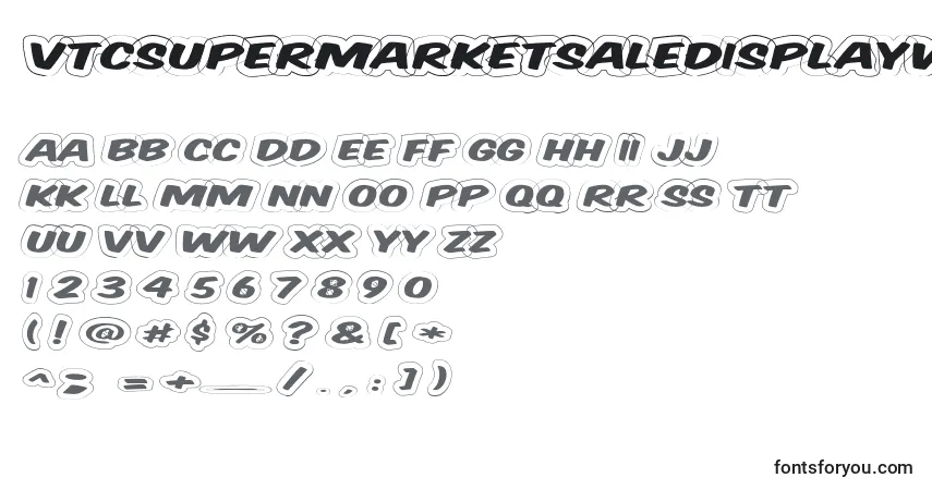 Шрифт Vtcsupermarketsaledisplaywired – алфавит, цифры, специальные символы