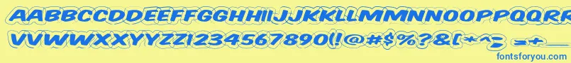 Vtcsupermarketsaledisplaywired Font – Blue Fonts on Yellow Background