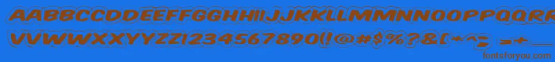Vtcsupermarketsaledisplaywired Font – Brown Fonts on Blue Background