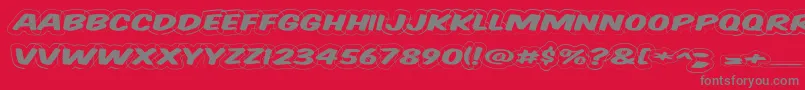 Fonte Vtcsupermarketsaledisplaywired – fontes cinzas em um fundo vermelho