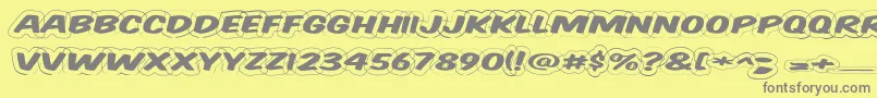 Vtcsupermarketsaledisplaywired Font – Gray Fonts on Yellow Background