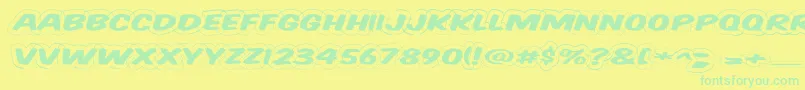 Vtcsupermarketsaledisplaywired Font – Green Fonts on Yellow Background