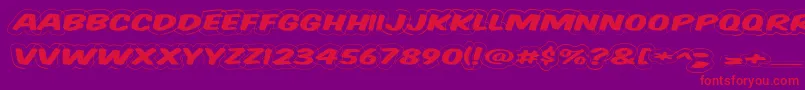 Vtcsupermarketsaledisplaywired Font – Red Fonts on Purple Background