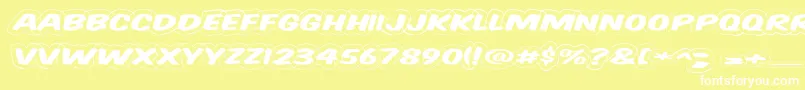 Vtcsupermarketsaledisplaywired Font – White Fonts on Yellow Background