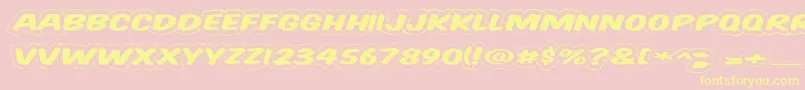 Vtcsupermarketsaledisplaywired Font – Yellow Fonts on Pink Background