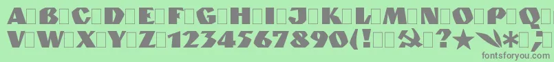 フォントGranitBold.001.001 – 緑の背景に灰色の文字