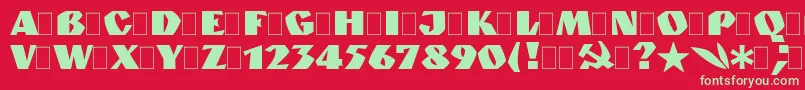 GranitBold.001.001 Font – Green Fonts on Red Background