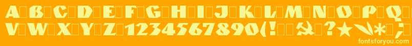 GranitBold.001.001 Font – Yellow Fonts on Orange Background