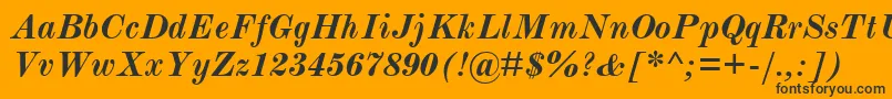 Шрифт ModernmtBoldItalic – чёрные шрифты на оранжевом фоне