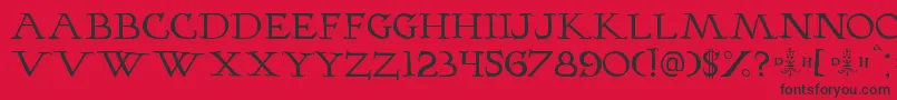 Hopfer Font – Black Fonts on Red Background