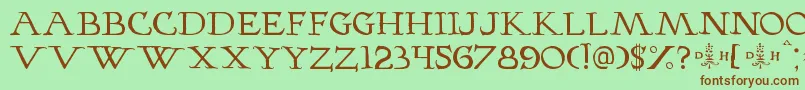 Hopfer Font – Brown Fonts on Green Background