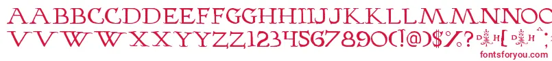 Hopfer Font – Red Fonts on White Background