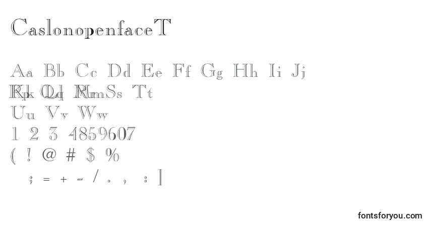 Fuente CaslonopenfaceThin - alfabeto, números, caracteres especiales