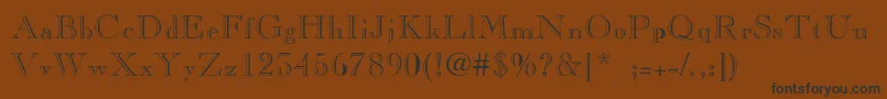 CaslonopenfaceThin Font – Black Fonts on Brown Background