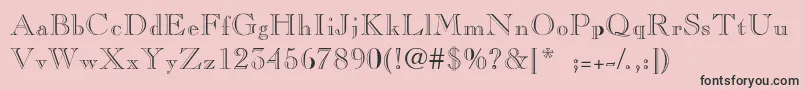 CaslonopenfaceThin Font – Black Fonts on Pink Background