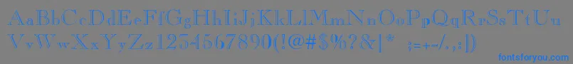 CaslonopenfaceThin Font – Blue Fonts on Gray Background