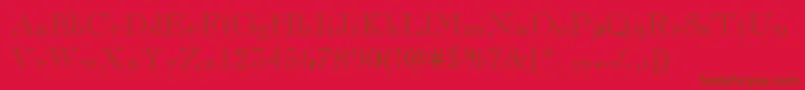 CaslonopenfaceThin Font – Brown Fonts on Red Background