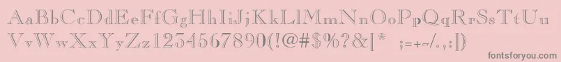 CaslonopenfaceThin Font – Gray Fonts on Pink Background