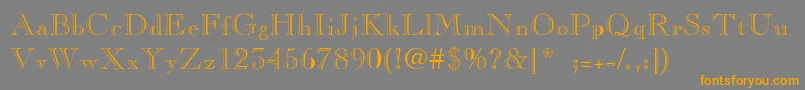 CaslonopenfaceThin Font – Orange Fonts on Gray Background