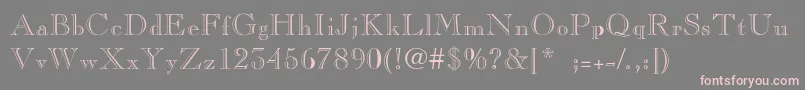 CaslonopenfaceThin Font – Pink Fonts on Gray Background