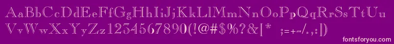 CaslonopenfaceThin Font – Pink Fonts on Purple Background